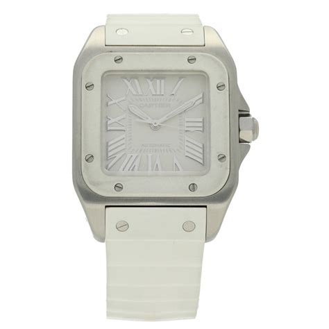 cartier white watch|cartier watch white rubber strap.